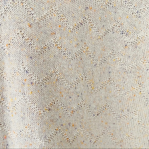 Lucky Brand Tan Confetti Chevron Pattern Sweater S - Picture 3 of 4